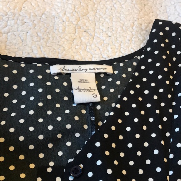 Black dress with white polka-dots - Picture 3 of 4